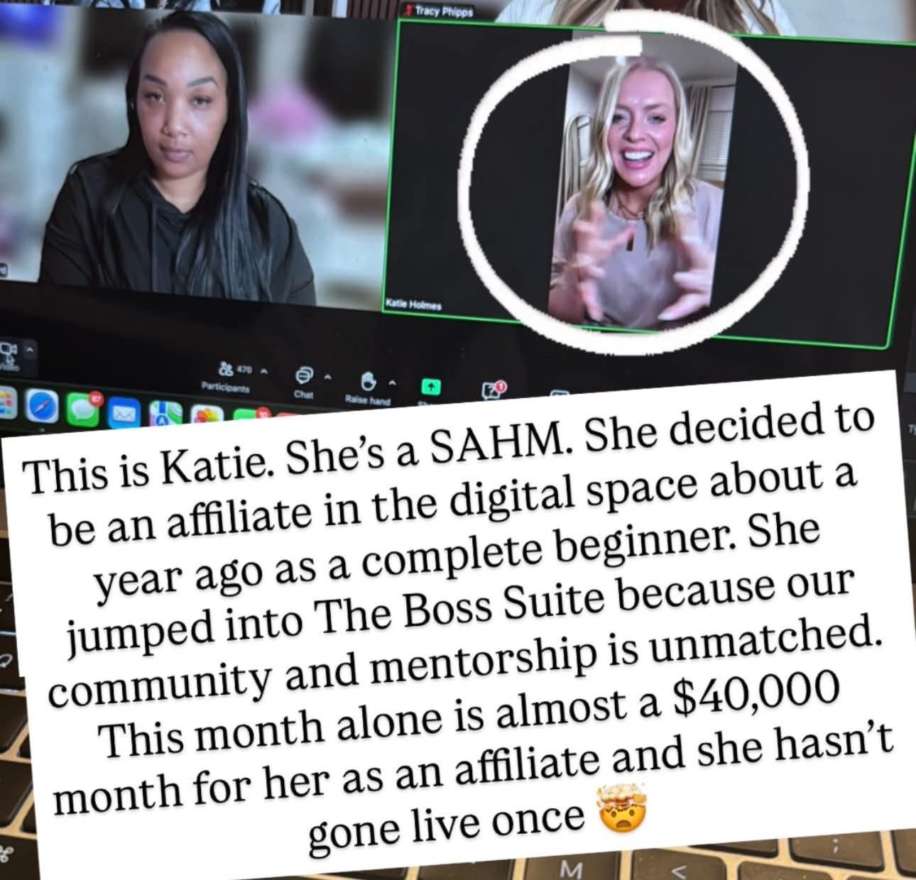 Katie, a stay-at-home mom, shares her story on the Thursday insider call